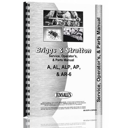Service Manual Fits Briggs and Stratton A, AL, ALP, AP, AR6 -  AFTERMARKET, RAP83559